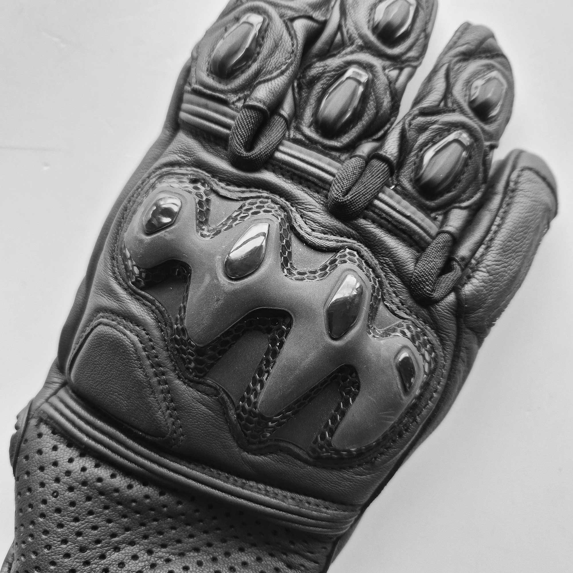 Richa Rock Evo Motorcycle Urban Short Gloves (Black)