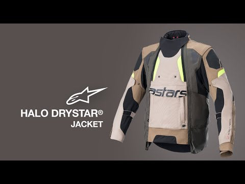 Alpinestars Halo Drystar Motorcycle Adventure Textile Jacket (Black/Black)