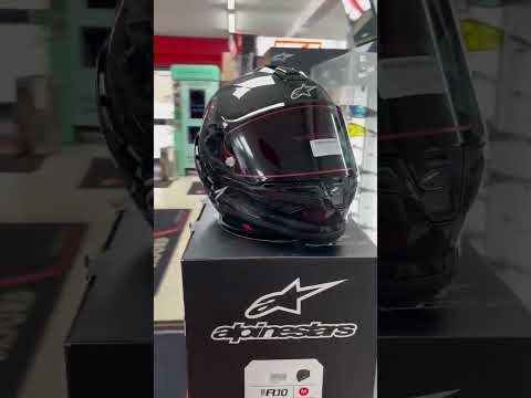Alpinestars Motorcycle Road Race Helmet - Supertech S-R10 Solid (Black Carbon Matt / Gloss)