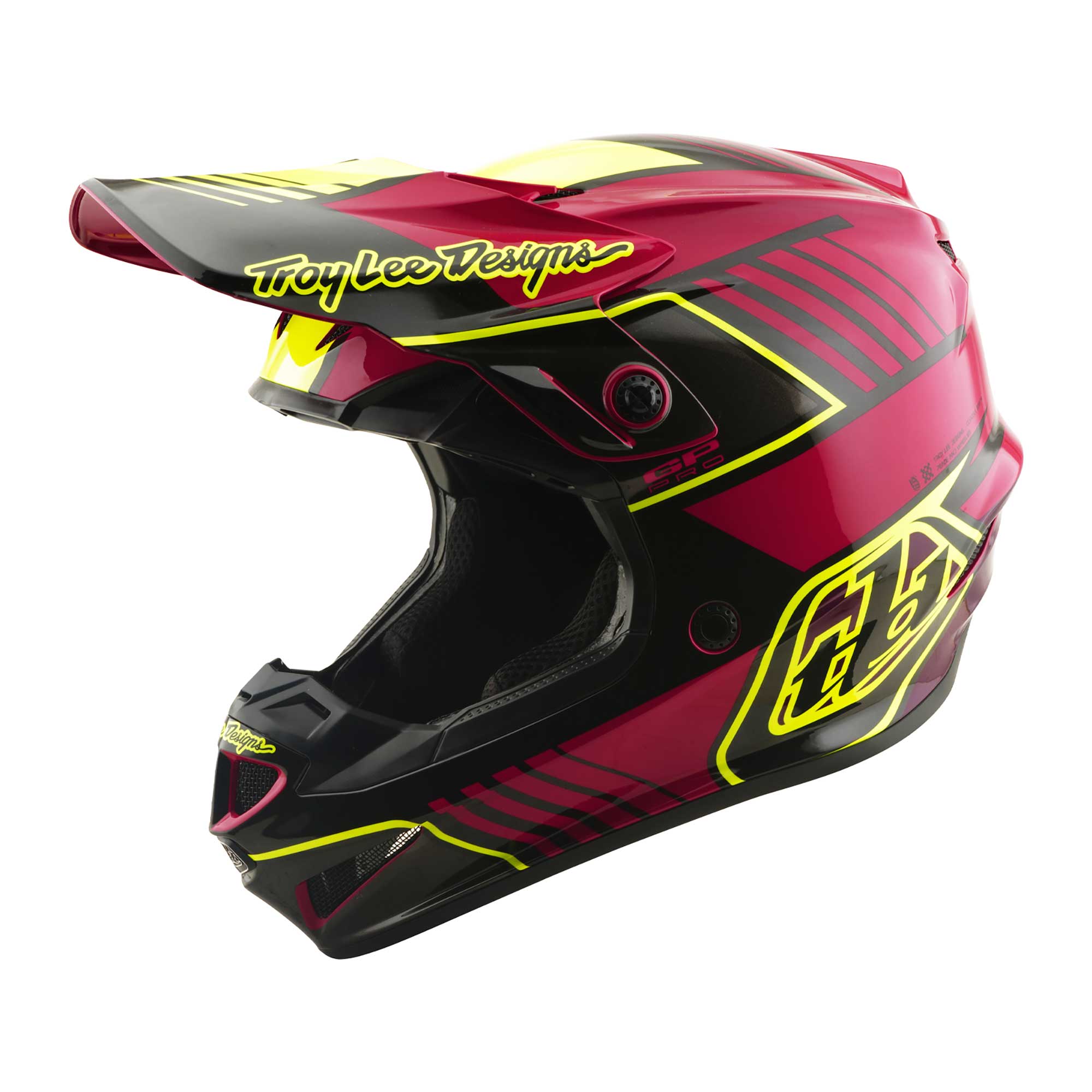 Troy Lee Designs MX | Enduro Youth Helmet - GP PRO MIPS - SEGMENT (Fuchsia)
