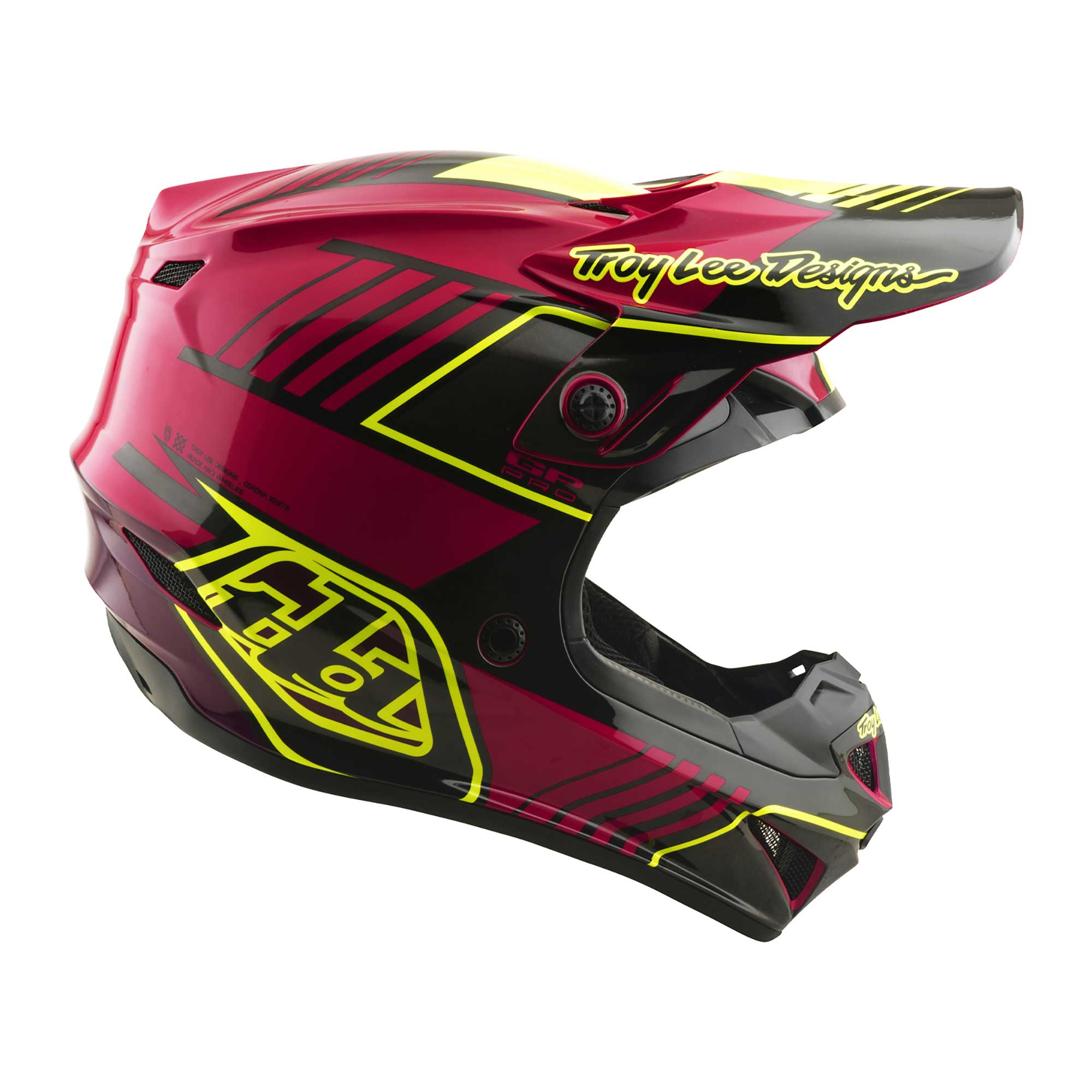 Troy Lee Designs MX | Enduro Youth Helmet - GP PRO MIPS - SEGMENT (Fuchsia)