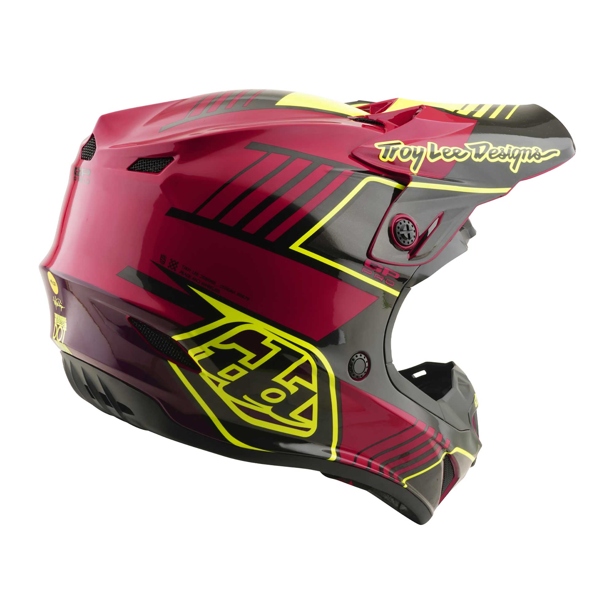 Troy Lee Designs MX | Enduro Youth Helmet - GP PRO MIPS - SEGMENT (Fuchsia)