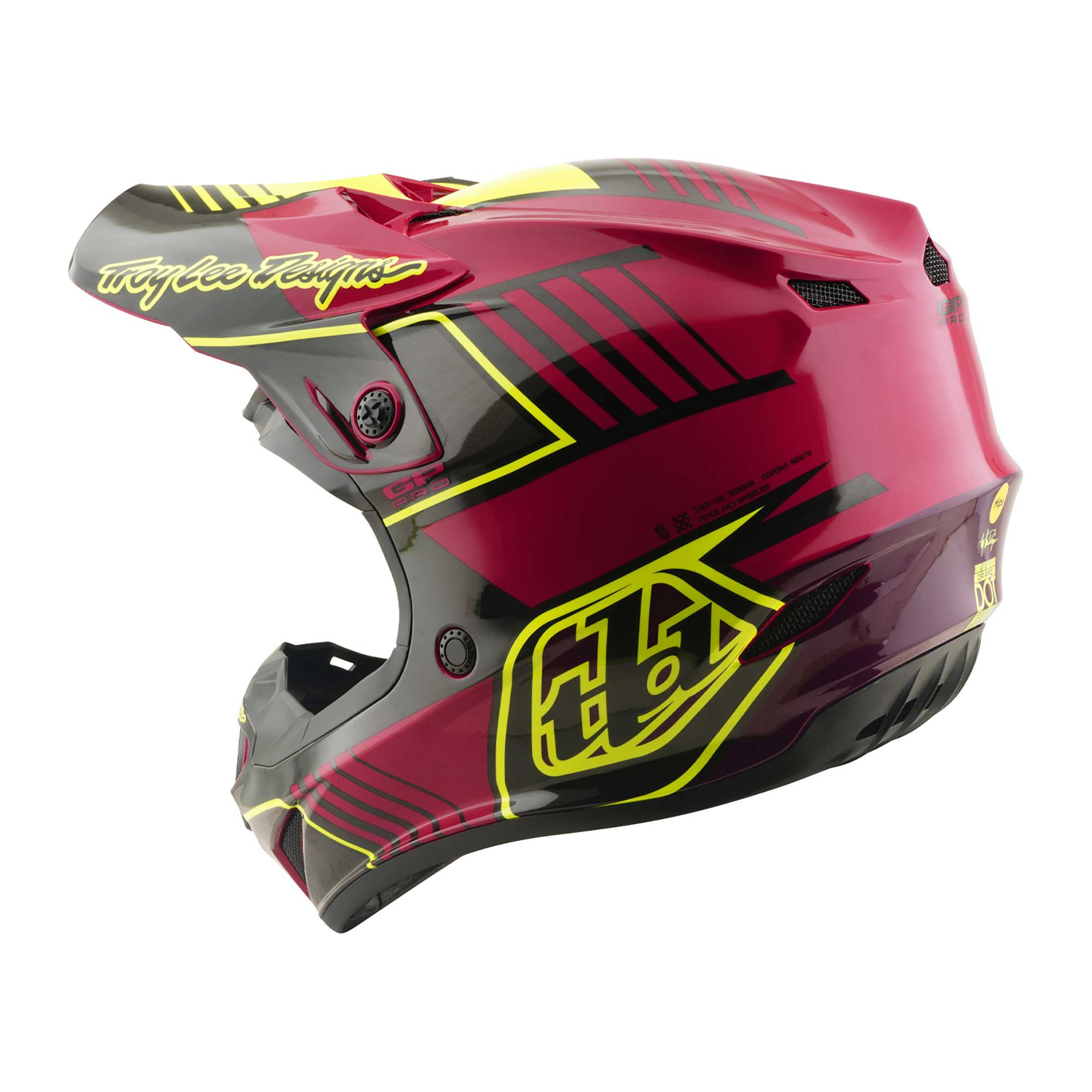 Troy Lee Designs MX | Enduro Youth Helmet - GP PRO MIPS - SEGMENT (Fuchsia)