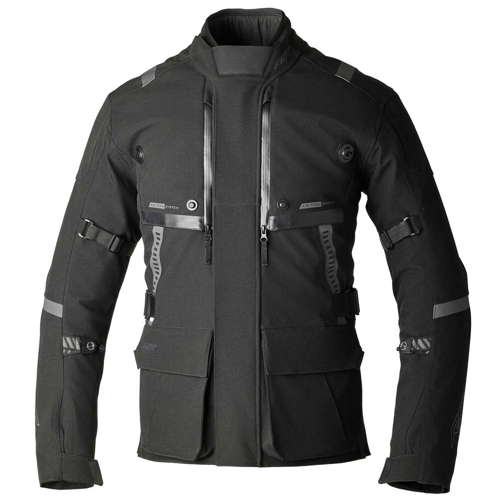 RST Motorcycle Adventure Touring Textile Jacket - Pro Series VULCAN CE AA Laminated (Black/Black)