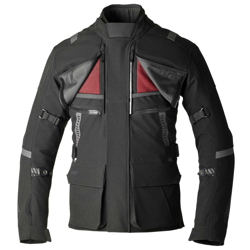 RST Motorcycle Adventure Touring Textile Jacket - Pro Series VULCAN CE AA Laminated (Black/Black)