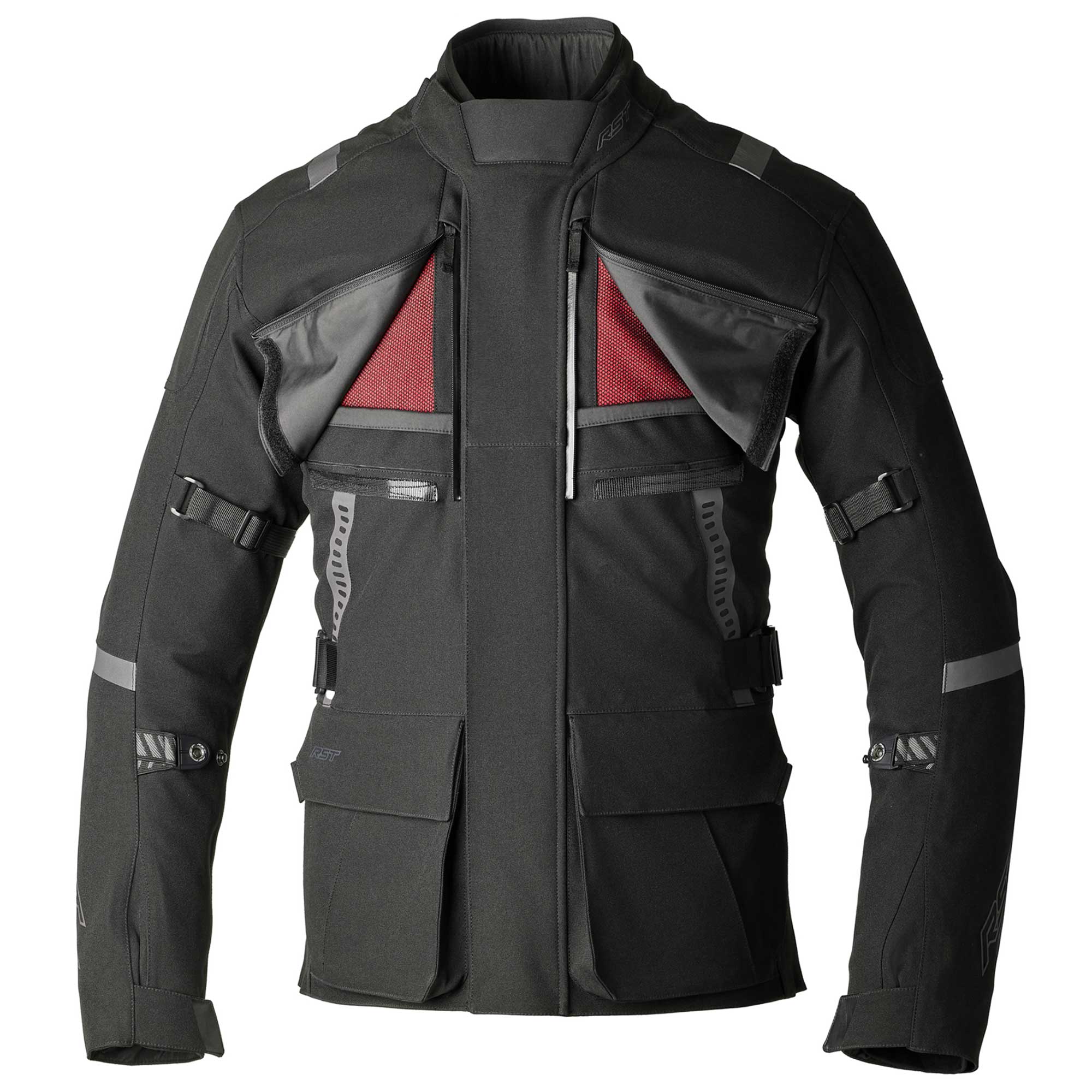 RST Motorcycle Adventure Touring Textile Jacket - Pro Series VULCAN CE AA Laminated (Black/Black)