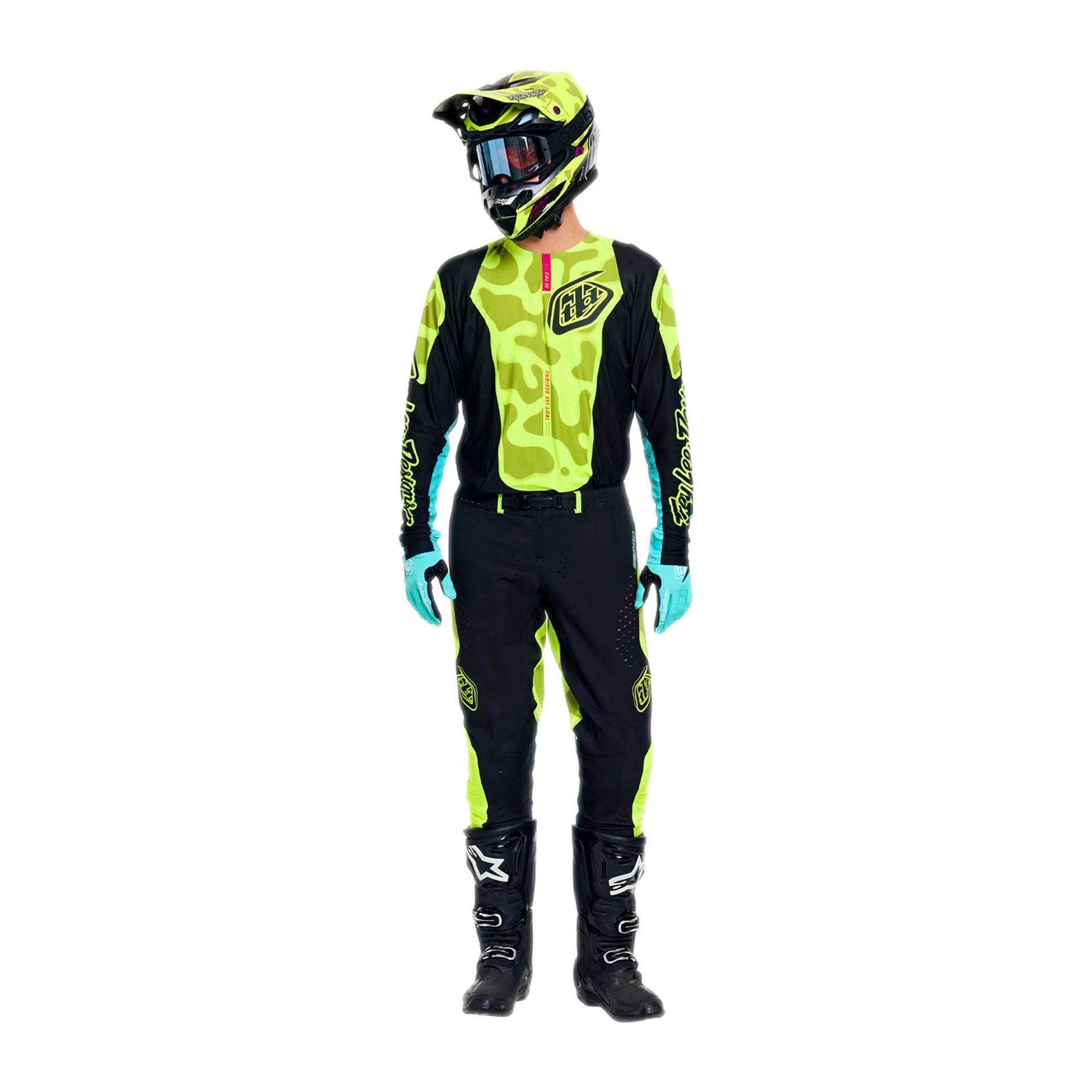 Troy Lee Designs MX Pants - SE PRO MYTH (Black / Flo Yellow)