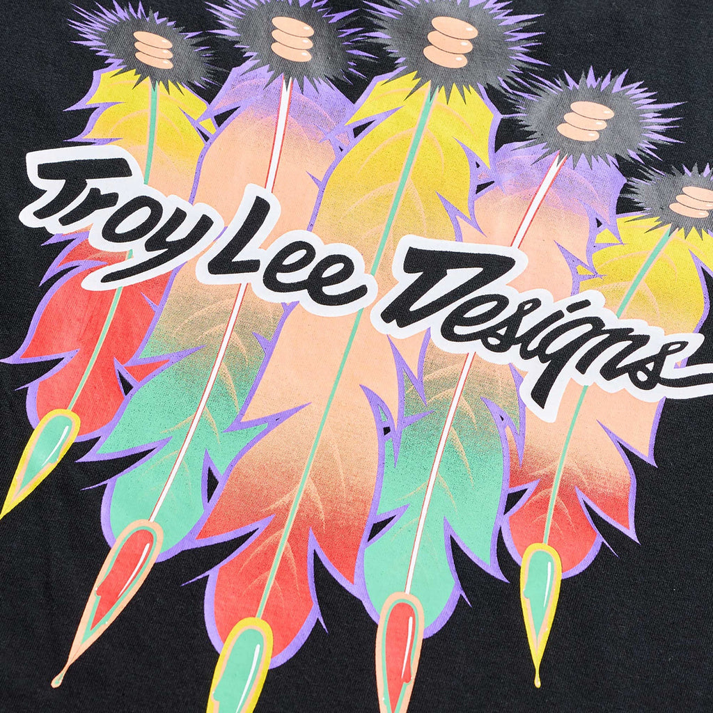 Troy Lee Designs T-Shirt - FEATHER (Black / Black)