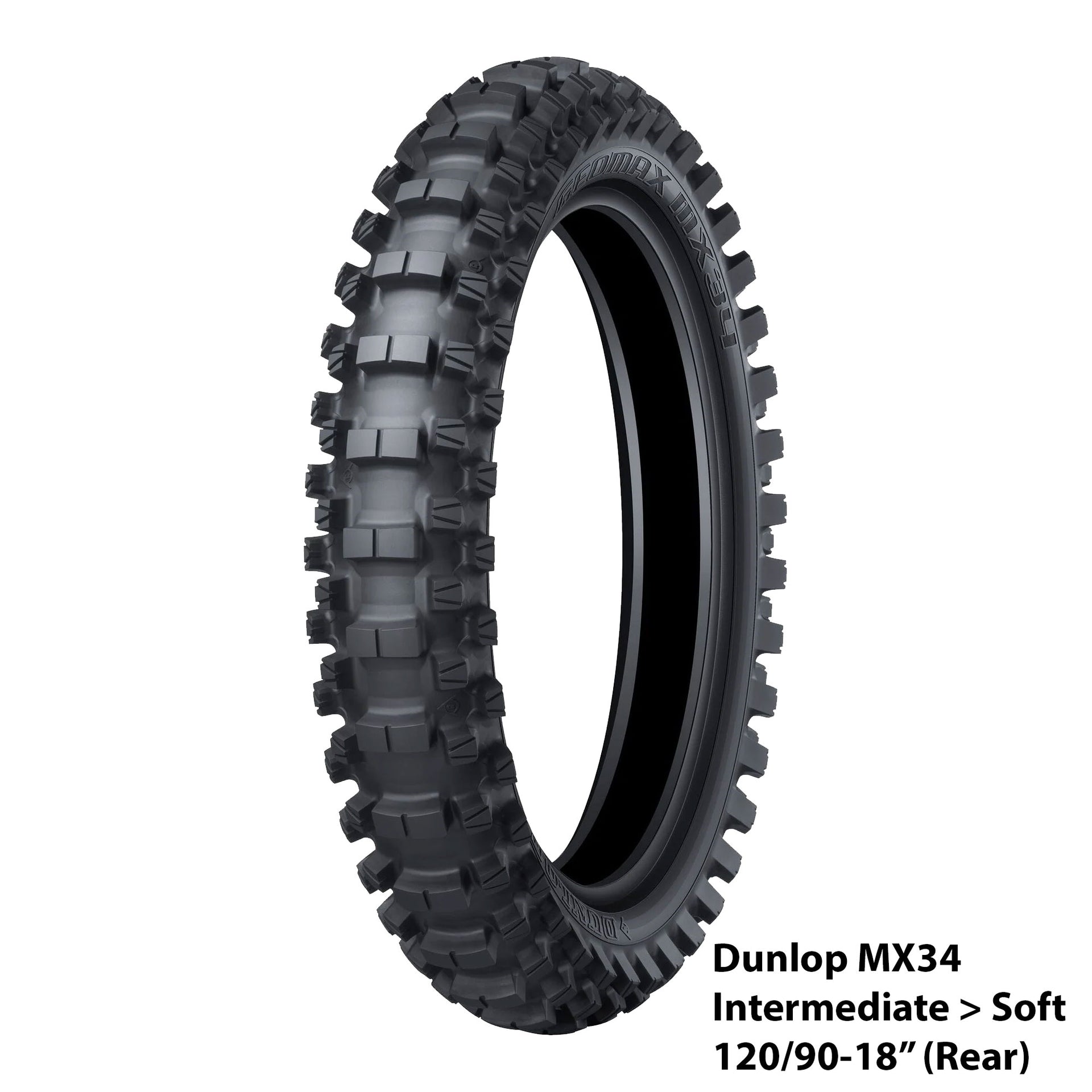 Dunlop Motocross Tyre - GeoMax MX34 (Medium>Soft)