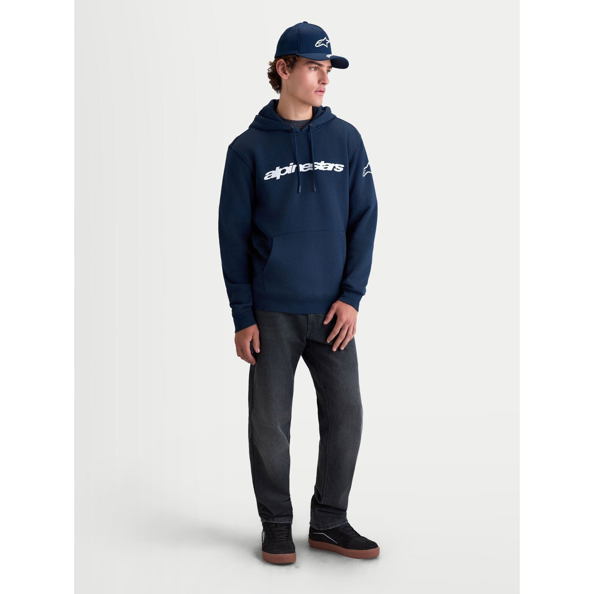 Alpinestars RACE WORDMARK Hoodie (Navy/White)