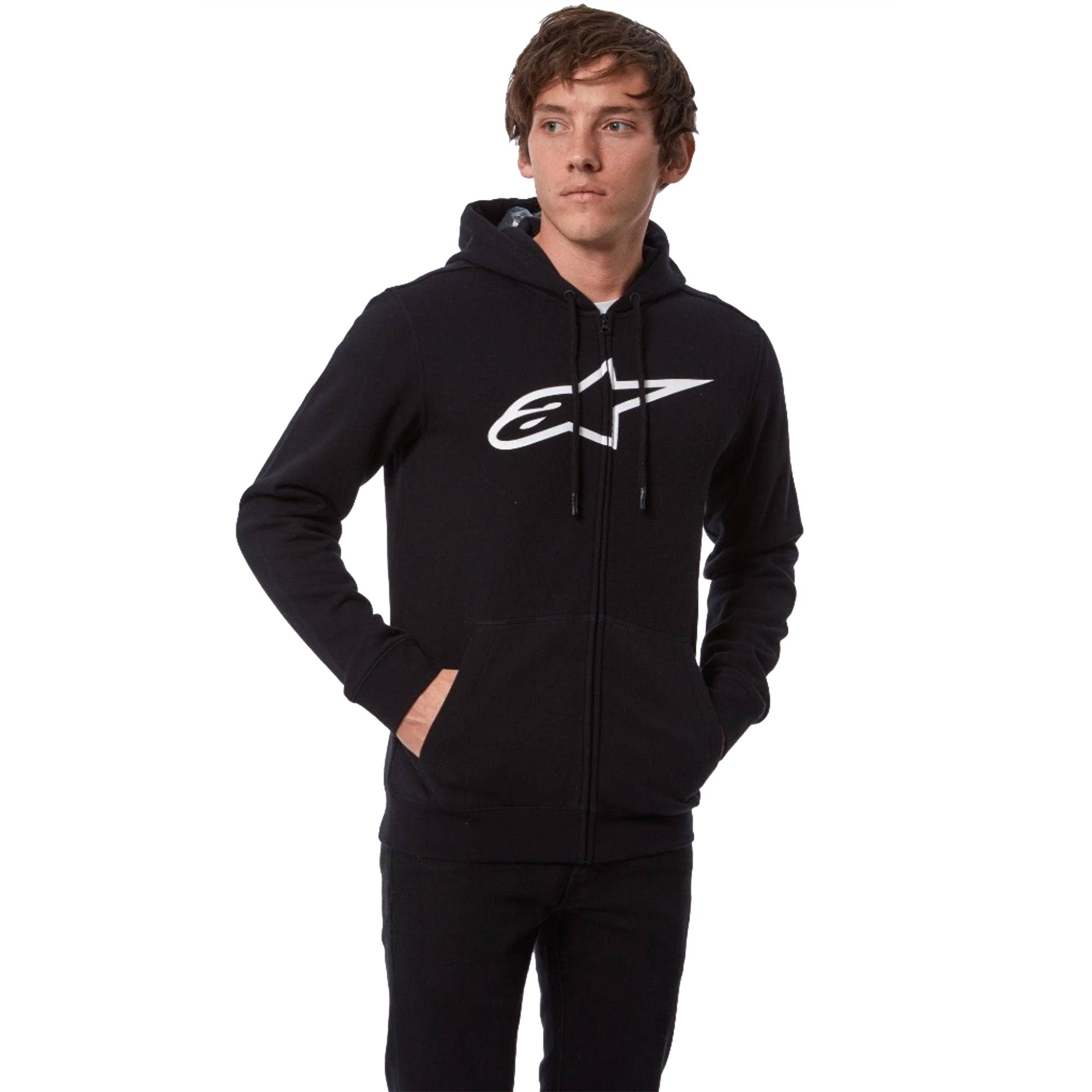Alpinestars Zip Hoodie - Ageless V3 (Black/White)