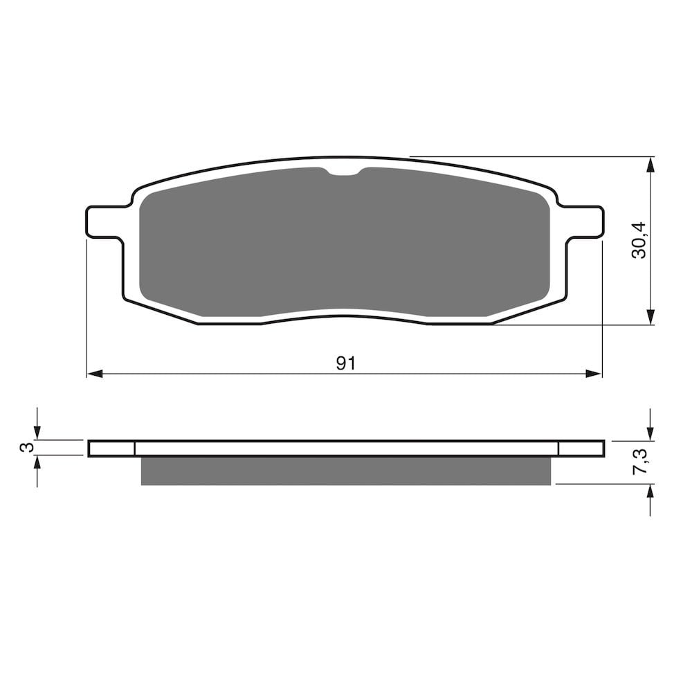 Gold Fren (SALE) Brake Pads - GF043 (FA105) (Front YZ125/250/490 85-88)
