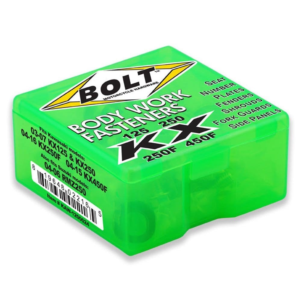 Bolt Hardware - Fastener/Bolt Kit - Plastics - KX125/250 03-08, KXF250 04-16, KXF450 04-15, RMZ250 04-06
