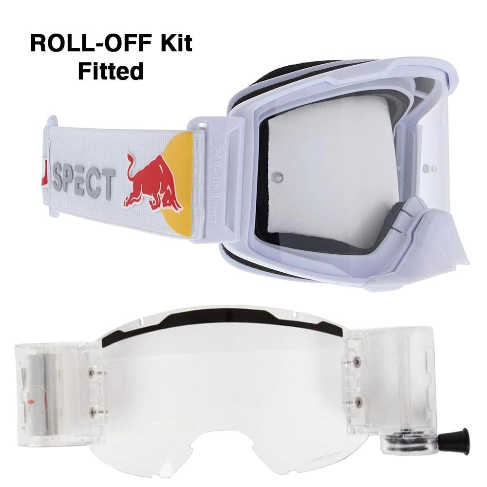 SPECT x Red Bull - Goggles - STRIVE Roll-Off System (White)
