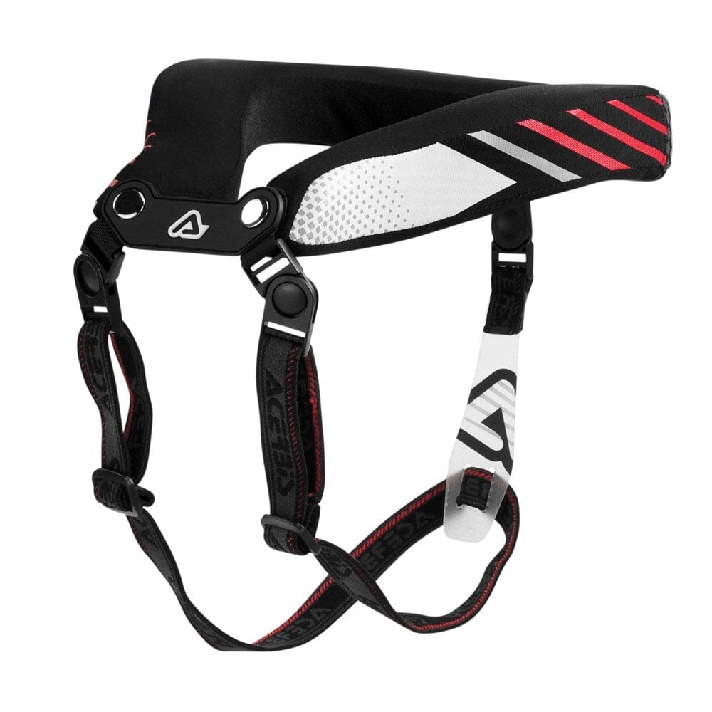 Acerbis (Armour) Race Neck Collar inc Straps (Black/Red)