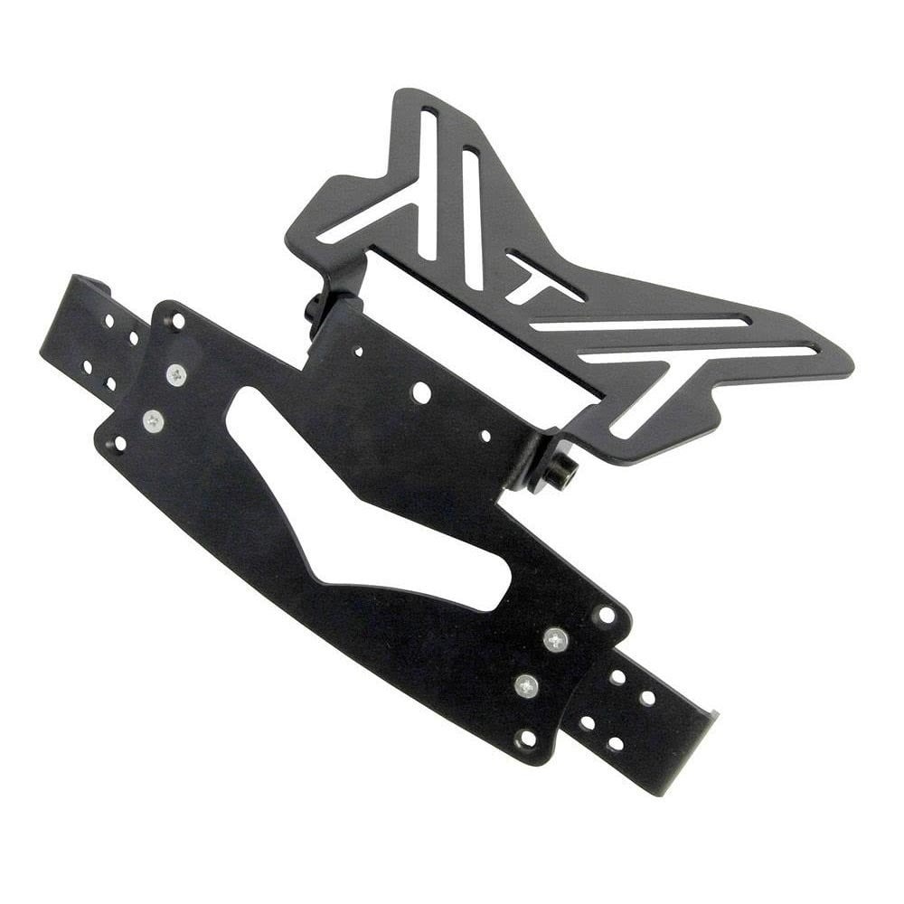 Bike It - Number Plate Bracket/Hanger - Black (With Sliding Indicator Mounts)