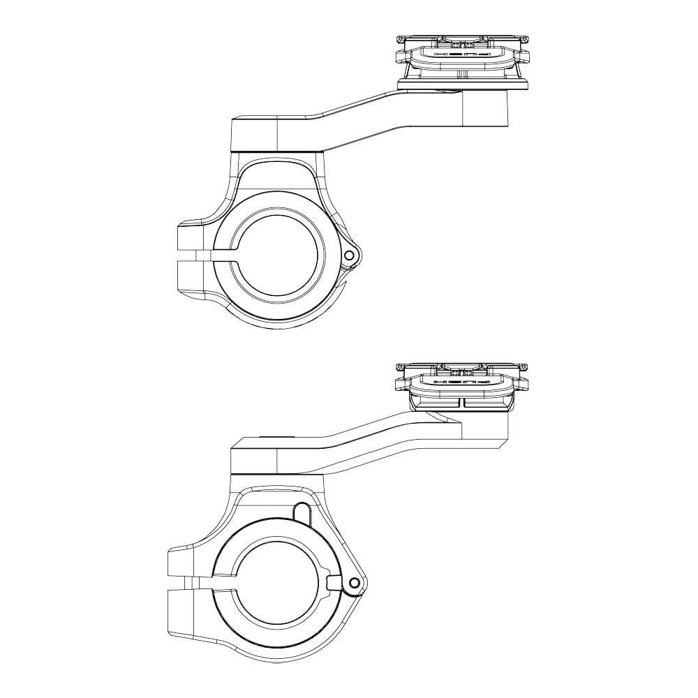 Quad Lock (Mount) - Motorcycle Handlebar Pro (Metal)