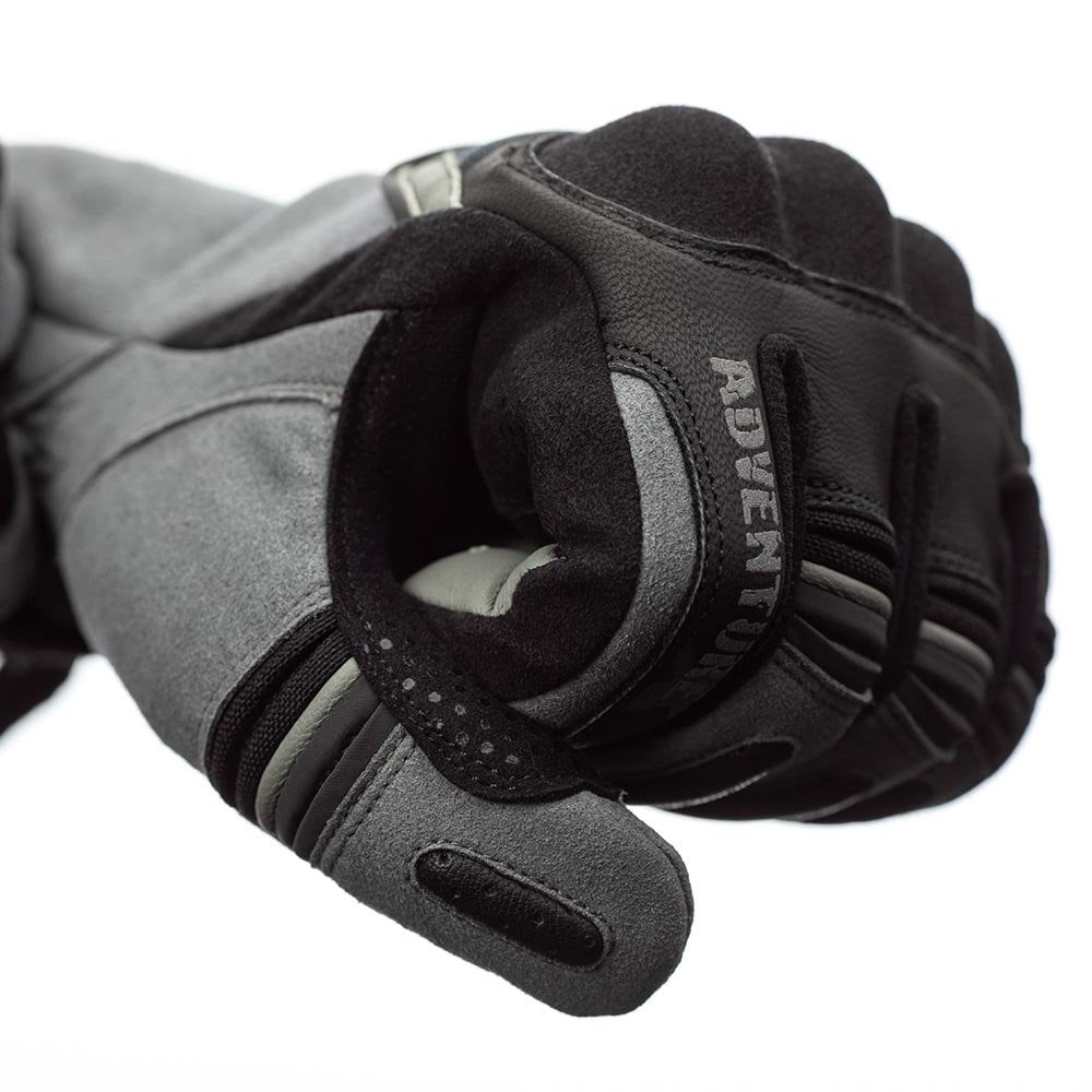 RST Motorcycle Touring Leather Short Glovess - Adventure X CE (Grey / Silver)