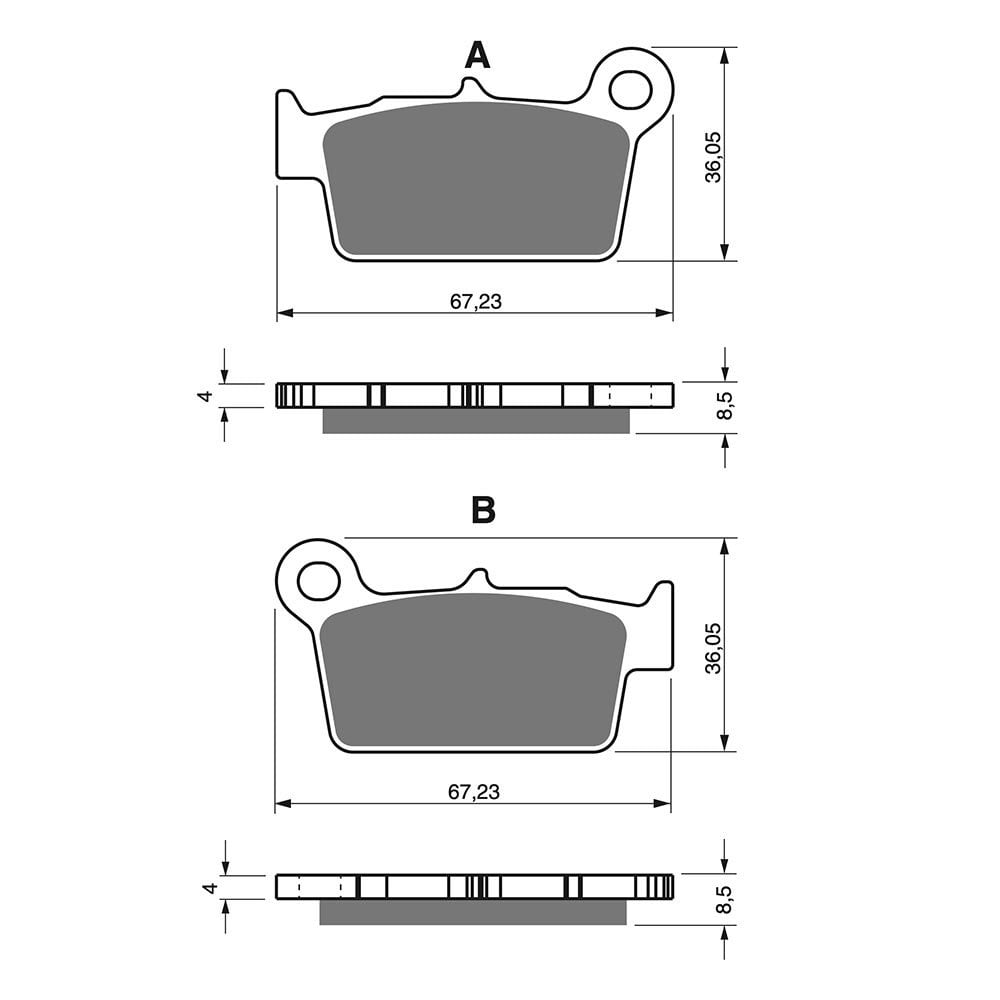 Gold Fren - Brake Pads - GF346 - Beta RR 125-525 05-26, 250 X-TRAINER 17-26, 300 X-TRAINER 15-26