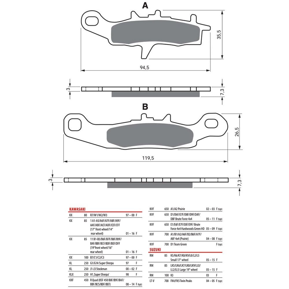 Gold Fren - Brake Pads - GF108 (FA258)
