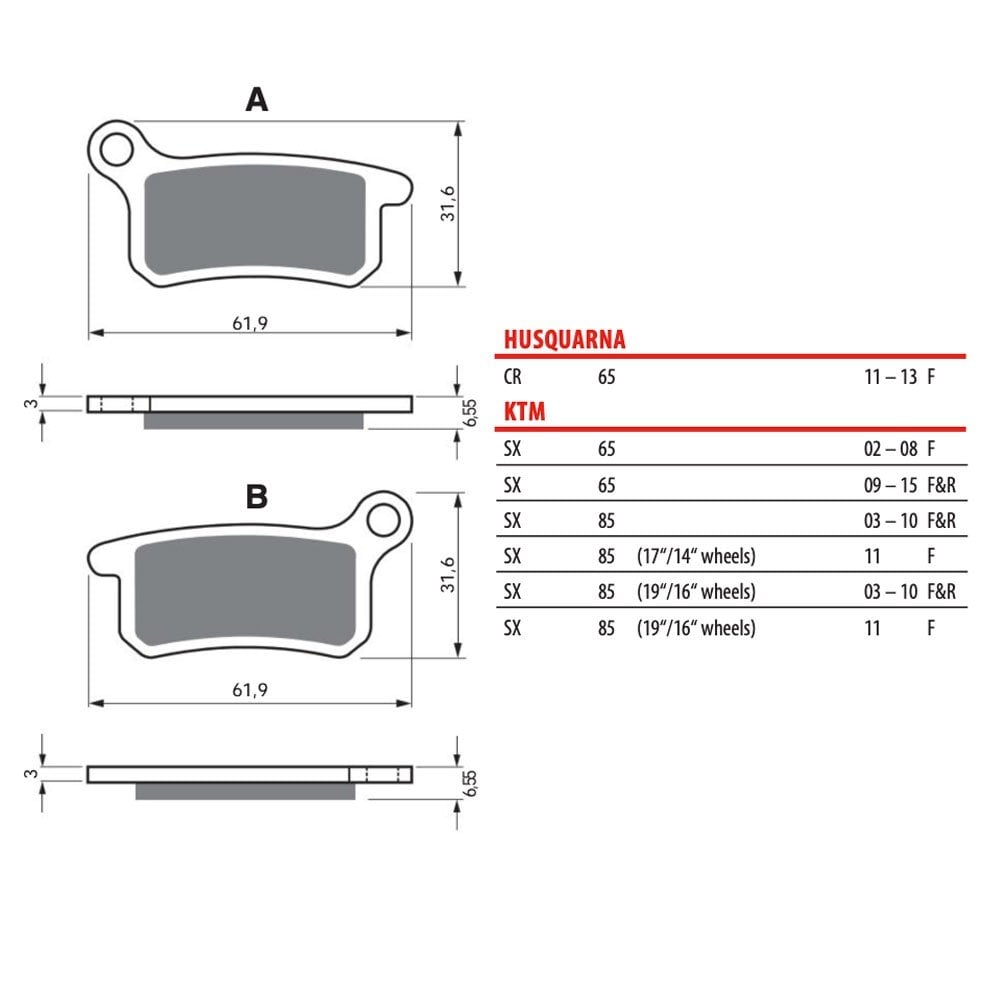 Gold Fren - Brake Pads - GF185 (FA357)