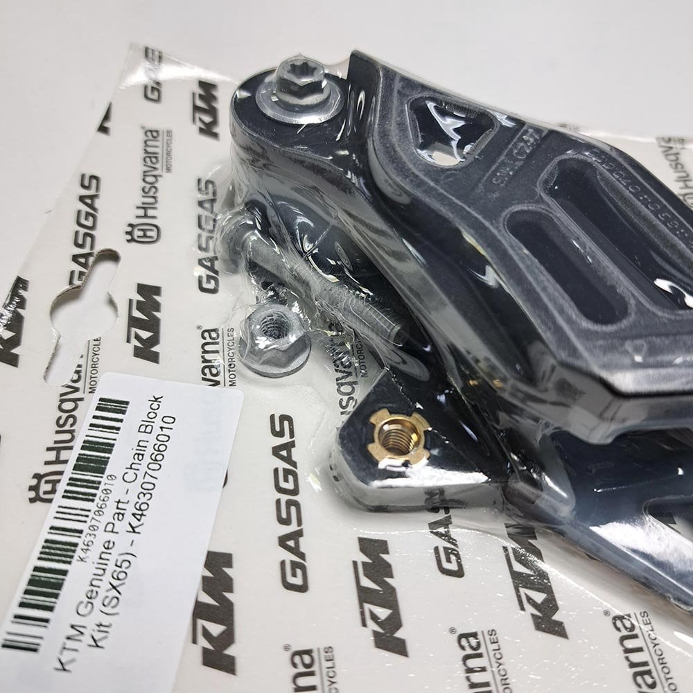 KTM Genuine Part - Rear Chain Guide/Block - KTM SX50 24-25, SX65 16-25, SX-E5 20-25, Husqvarna TC50 24-25, TC65 17-25, Gas Gas MC50 24-25, MC65 21-25 - K46307066010
