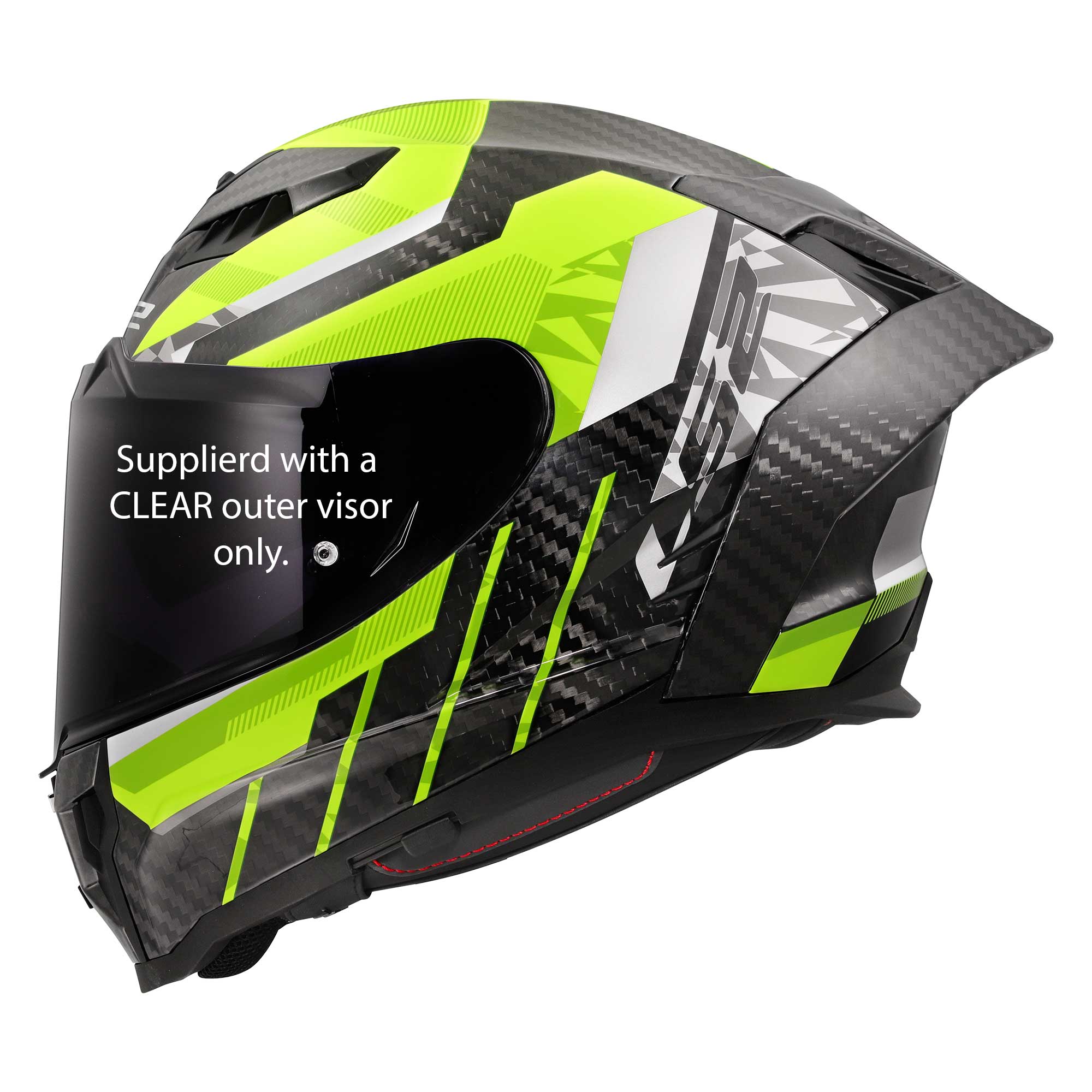 LS2 FF807 Dragon Full Face Road Helmet Trax (Hi Vis Yellow)