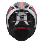 LS2 FF807 Dragon 6k Carbon SUBIC Motorcycle Road Helmet (White/Blue/Red)