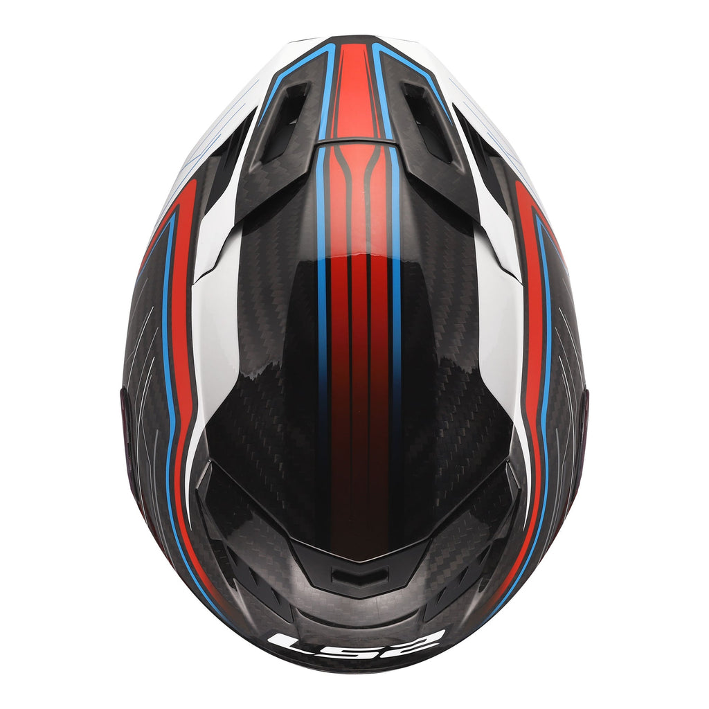 LS2 FF807 Dragon Full Face Road Helmet Subic (White/Blue/Red)