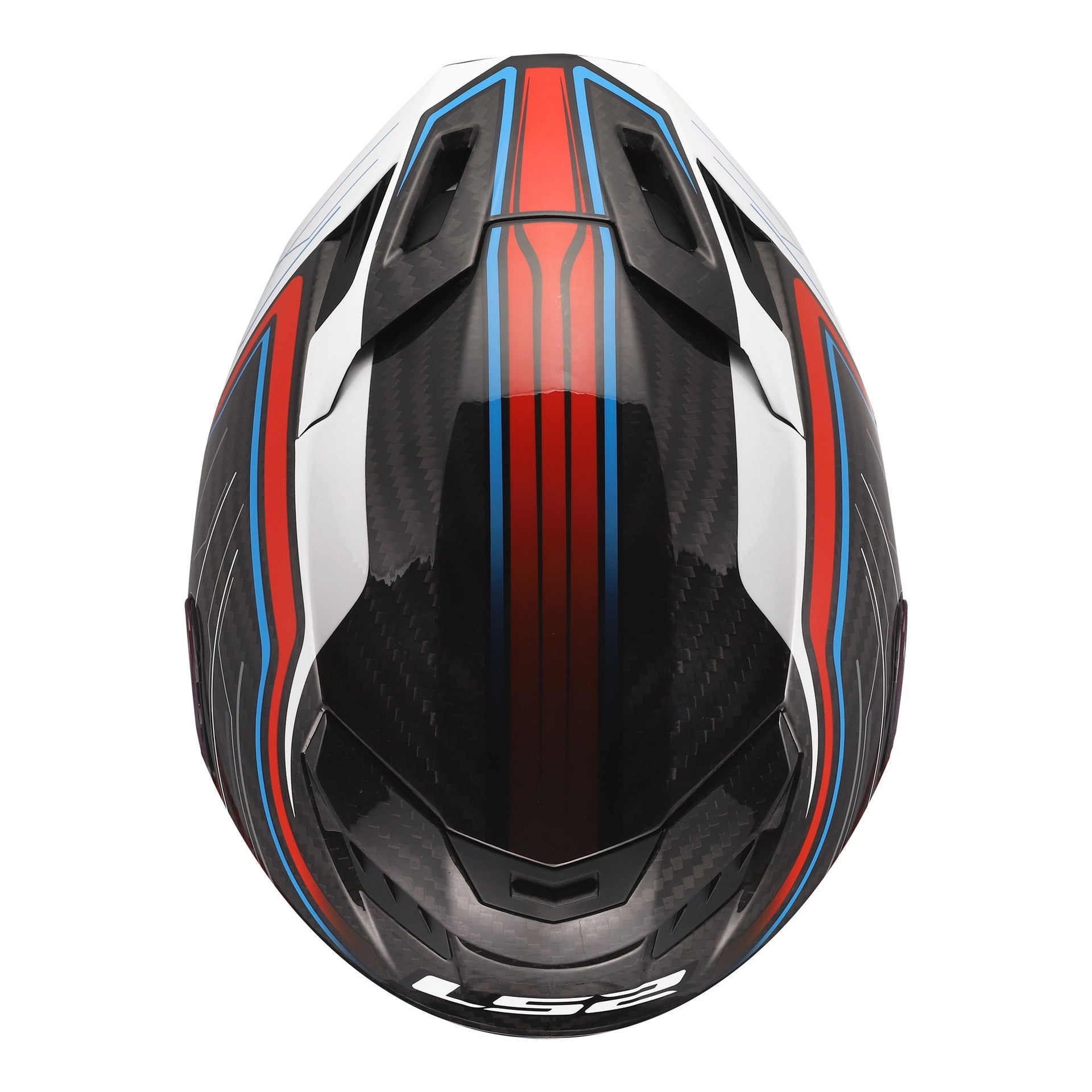 LS2 FF807 Dragon Full Face Road Helmet Subic (White/Blue/Red)