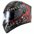Vcan H128 Titan Motorcycle Helmet (Grey/Red)