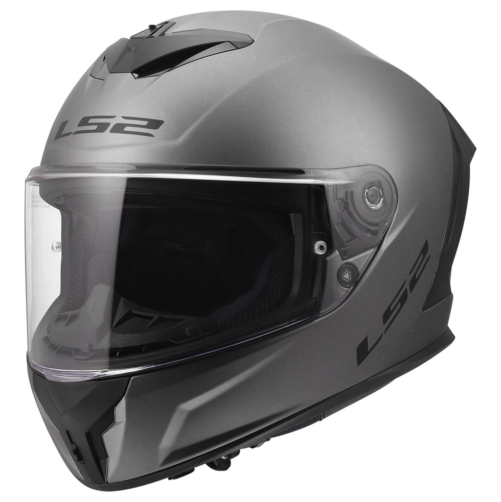 LS2 Motorcycle Road Helmet - FF820 Rapid 3 Solid (Matt Titanium)