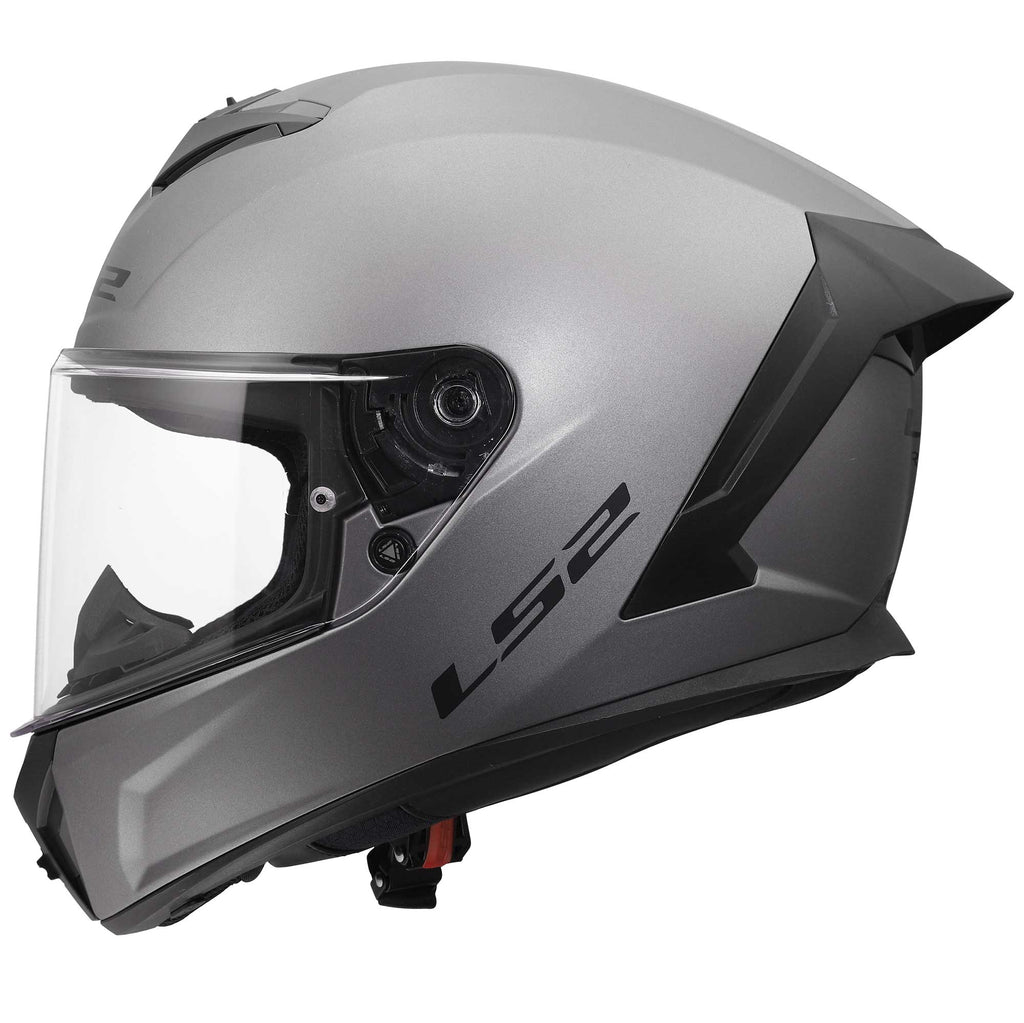 LS2 Motorcycle Road Helmet - FF820 Rapid 3 Solid (Matt Titanium)