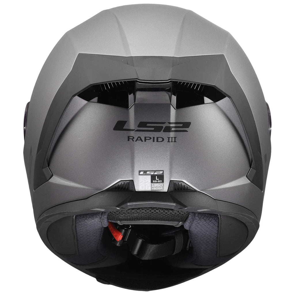 LS2 Motorcycle Road Helmet - FF820 Rapid 3 Solid (Matt Titanium)