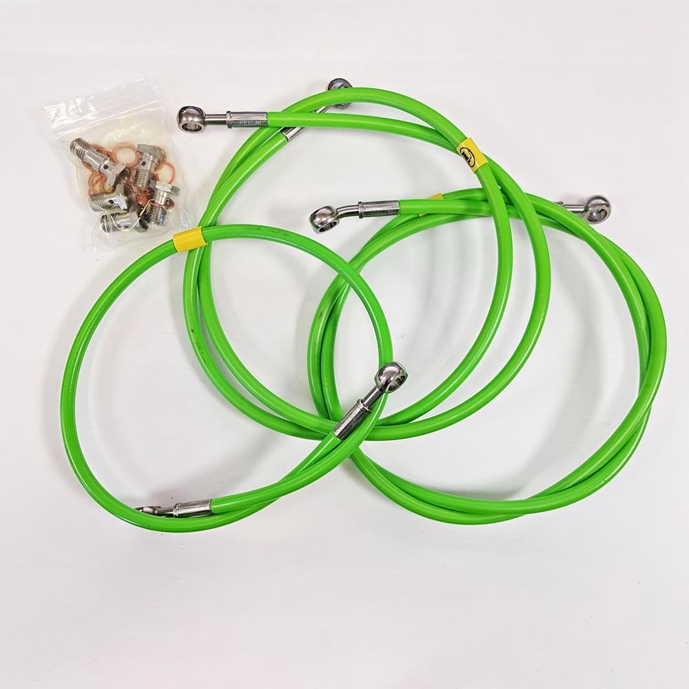 HEL - Brake Hose Set - Front/Rear - YFZ350 Banshee 89-03 - Green