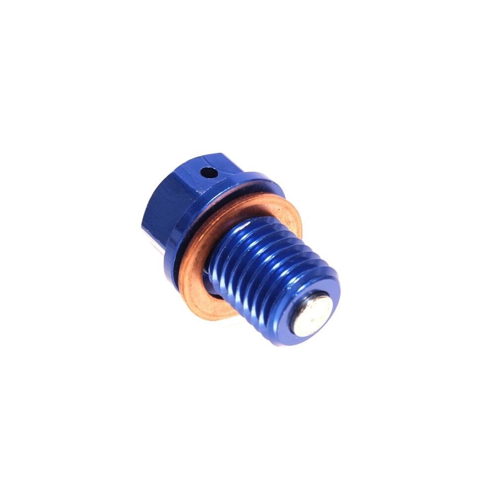 Apico - Magnetic Sump Plug w/Washer - M12 x 15mm x 1.5 - CR85 03-07, CR125/250 83-07, CR500 83-01, CRF250L 12-23, CRF1000L 16-17, XR250 95-07, XR400 96-04, XR600 90-00, XR650 00-06, YZ250 97-26, YZ250X 16-26, WR250R/X 07-18 - Blue