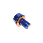Apico - Magnetic Sump Plug w/Washer - M10 x 16mm x 1.25 - YZ125 05-27, YZF250 01-27, YZF450 03-27, WRF250 01-27, WRF450 04-27, YZF250X 15-27, YZF450X 16-27 - Blue