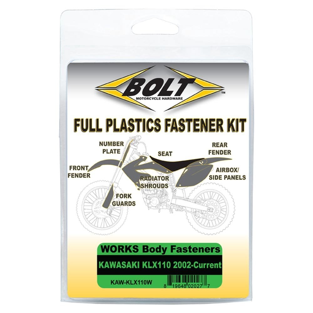 Bolt Hardware - Fastener/Bolt Kit - Plastics - KLX110 02-24