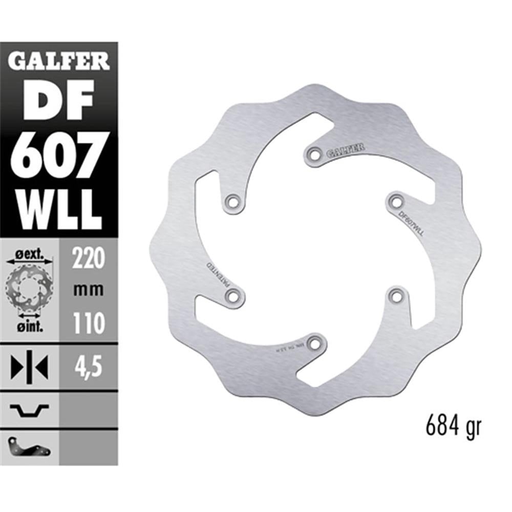 Galfer - Brake Disc (Rear) - SOLID - KTM SX85 21-26, SX/SXF 125-625 96-26, EXC/EXCF 125-625 98-26, Husqvarna TC85 21-26, TC/FC 125-450 14-26, TE/FE 125-450 14-26, Gas Gas MC85 21-26, 125-500 21-26, Husaberg FE/FC/FS/TE 125-650 99-14