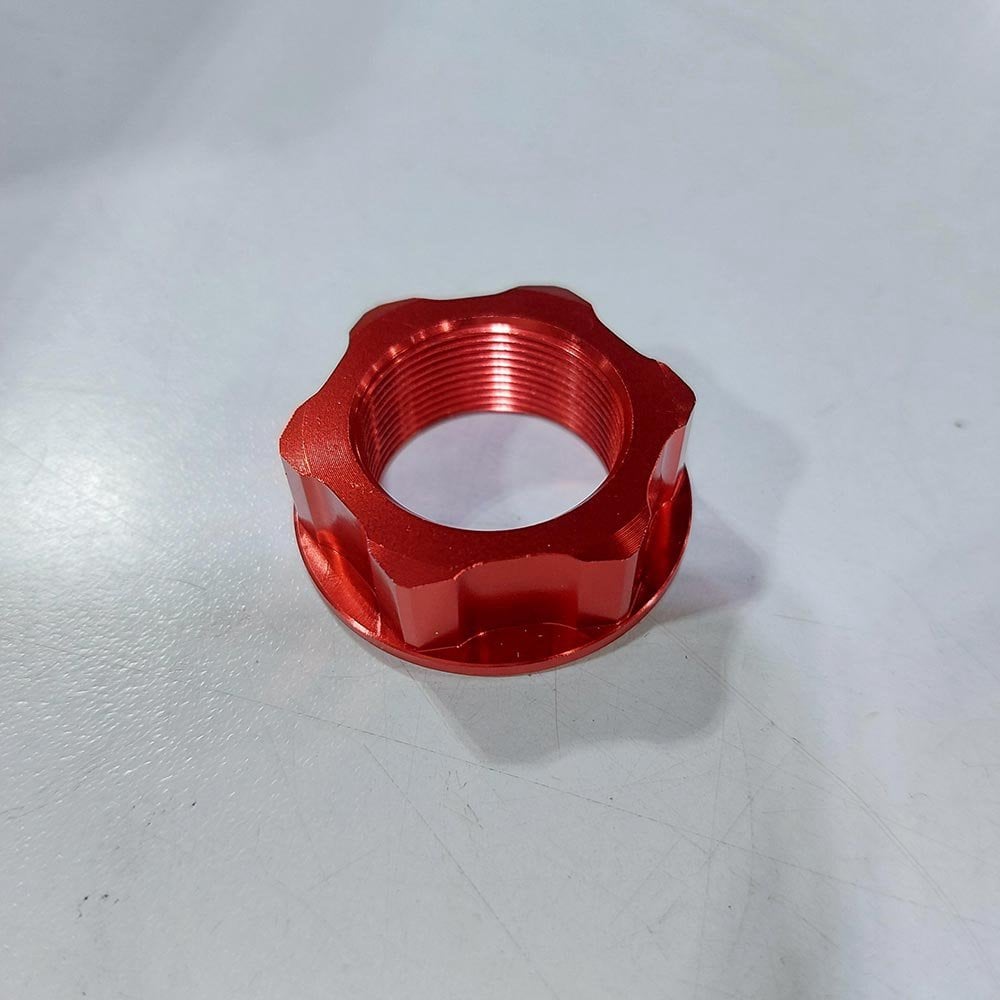 Zeta - Steering Stem Nut - KX65 00-26, KX85 01-26, KX100-112 01-26, KLX110/140 18-26, RM65 03-05, RM85 02-26, YZ65 18-26, YZ85 02-26 (Red)