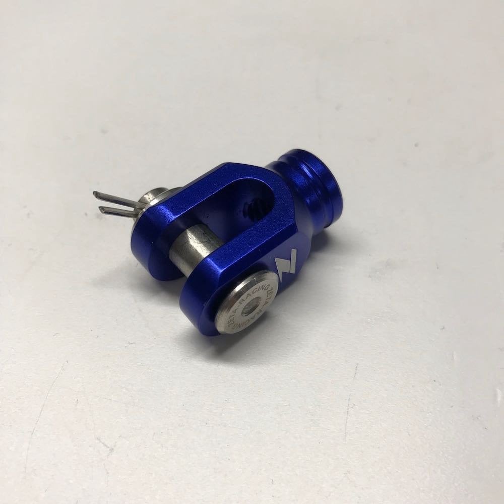 Zeta - Rear Brake Clevis - KX65 03-24, KX125 02, KX250 05-08, KXF250 04-24, KXF450 06-23, RMZ250 04-06, Beta RR 2T 250-300 13-23, RR 4T 350-500 13-23, X-Trainer 15-23 (Blue)