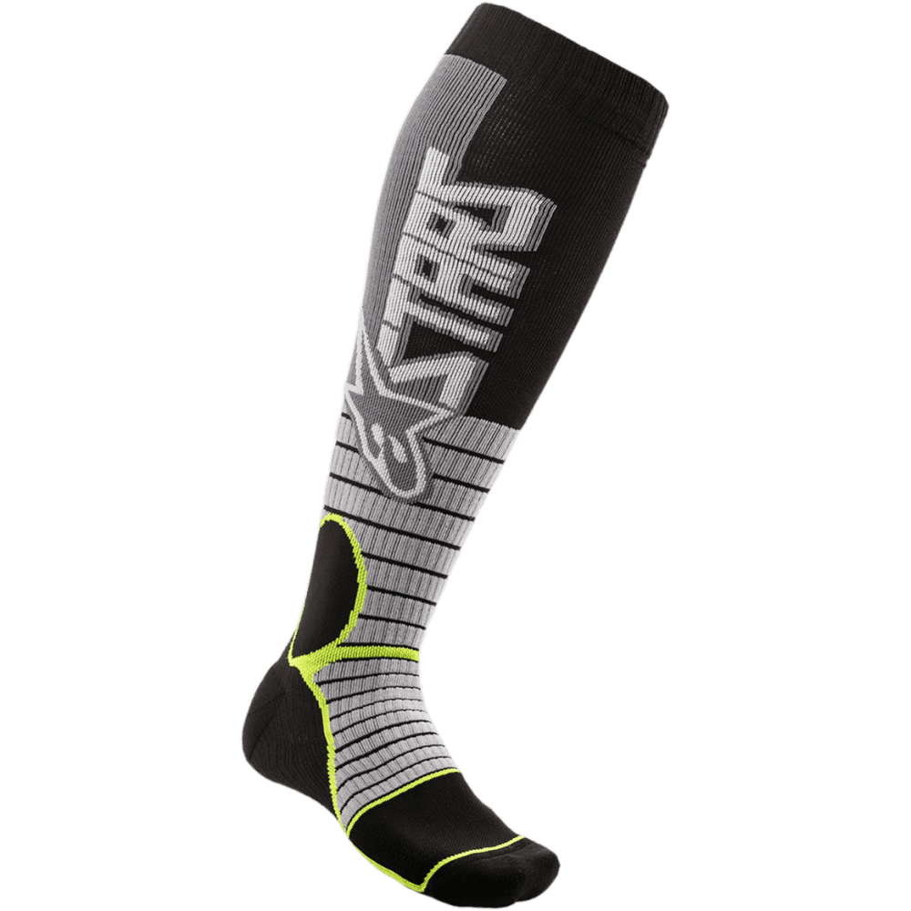 Alpinestars (SALE) Socks - MX Pro (Grey/Fluo Yellow)
