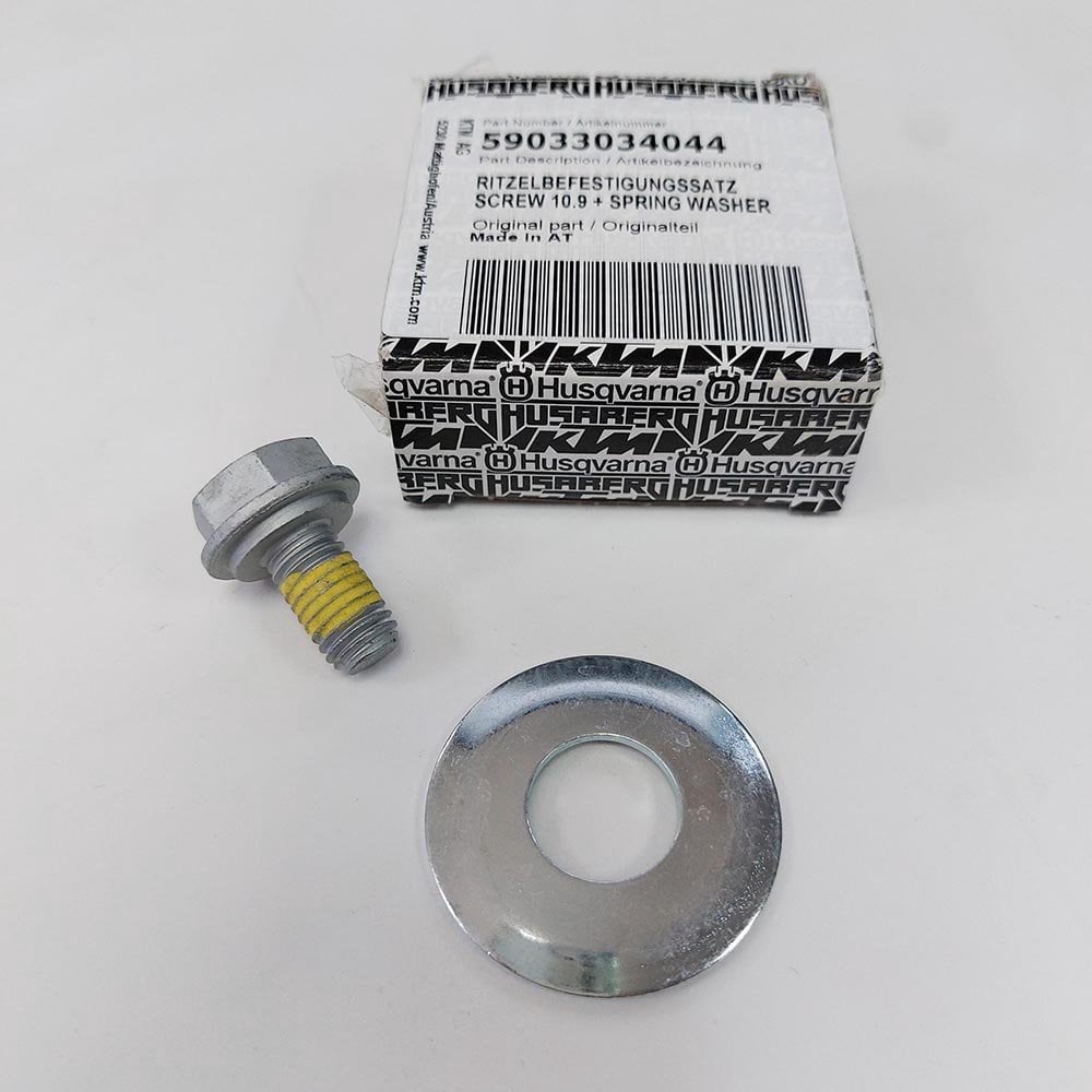 KTM Genuine Part - Gearbox Sprocket Bolt with Spring Washer - K59033034044