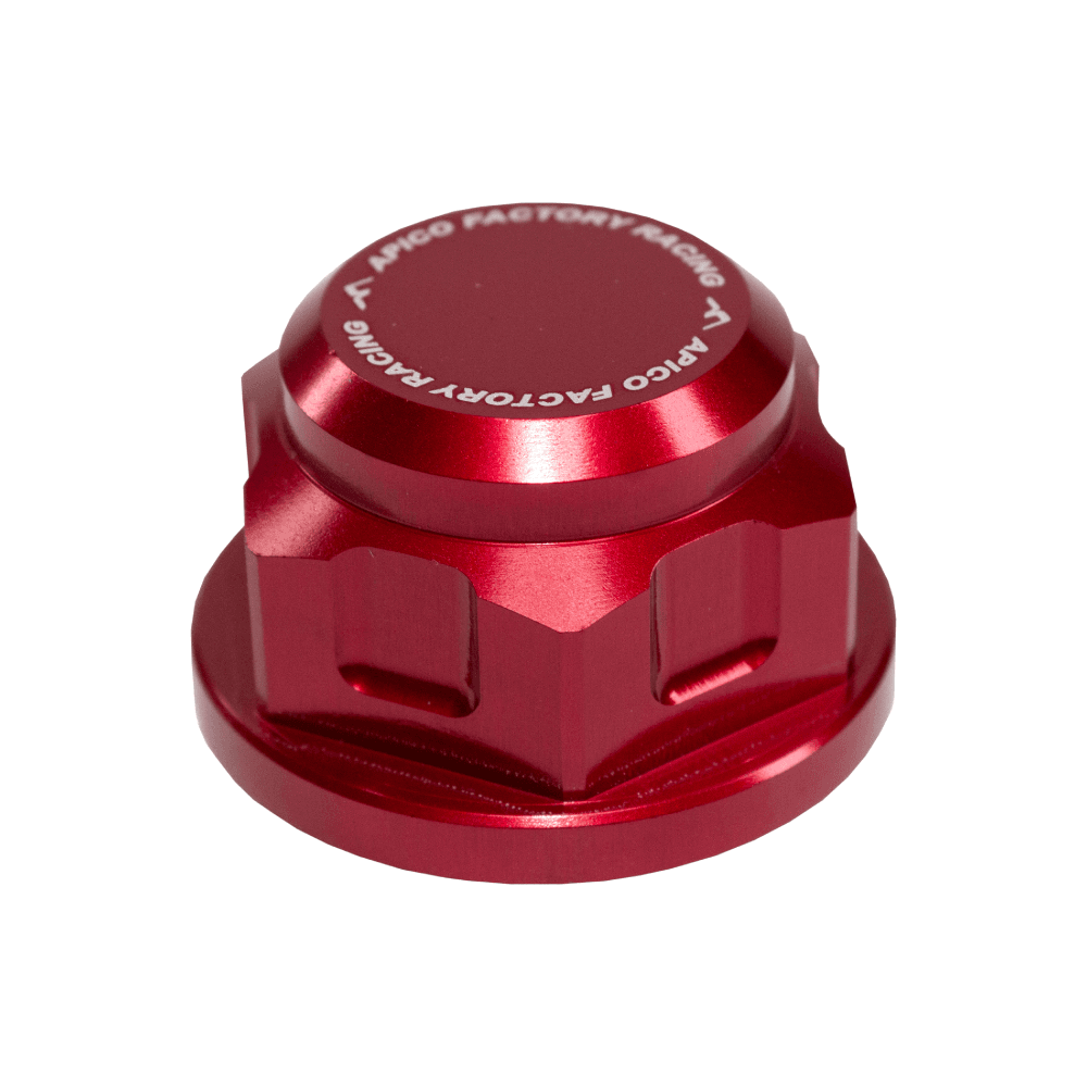 Apico - Axle Nut - Rear - M20 x 1.5 - KTM SX85 12-24, SX/SXF 125-450 98-12, EXC/EXCF 125-520 98-23, Husqvarna TC85 14-24, TC/FC 125-450 14-15, TC250 14-16, TE/FE 125-501 14-23, Gas Gas  MC85 21-24, EC/ECF 250-350 21-23, EX250/350 21-23, Husaberg - Red