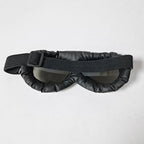 Bikers World (Goggles) Classic/Vintage Leather Version (Silver/Black)