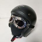 Bikers World (Goggles) Classic/Vintage Leather Version (Silver/Black)