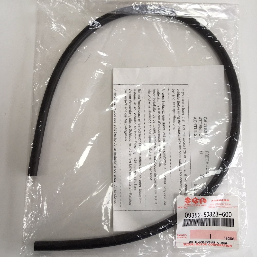Suzuki Genuine Part - ATV Breather Hose, Fuel Tank (LT50 L, X, Y, K1-K5) - 09352-50005-600 (SS 09352-50823-600)