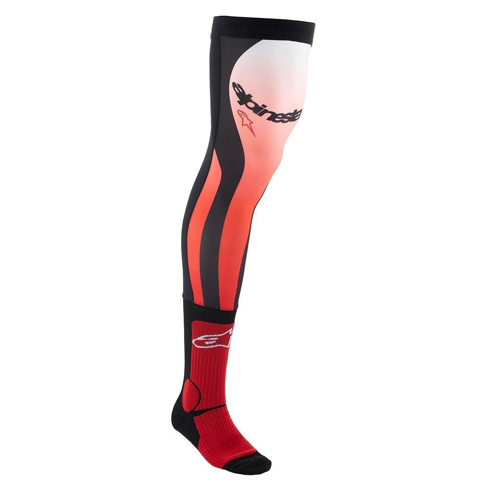 Alpinestars (MX26) Socks - Knee Brace (Bright Red/White)