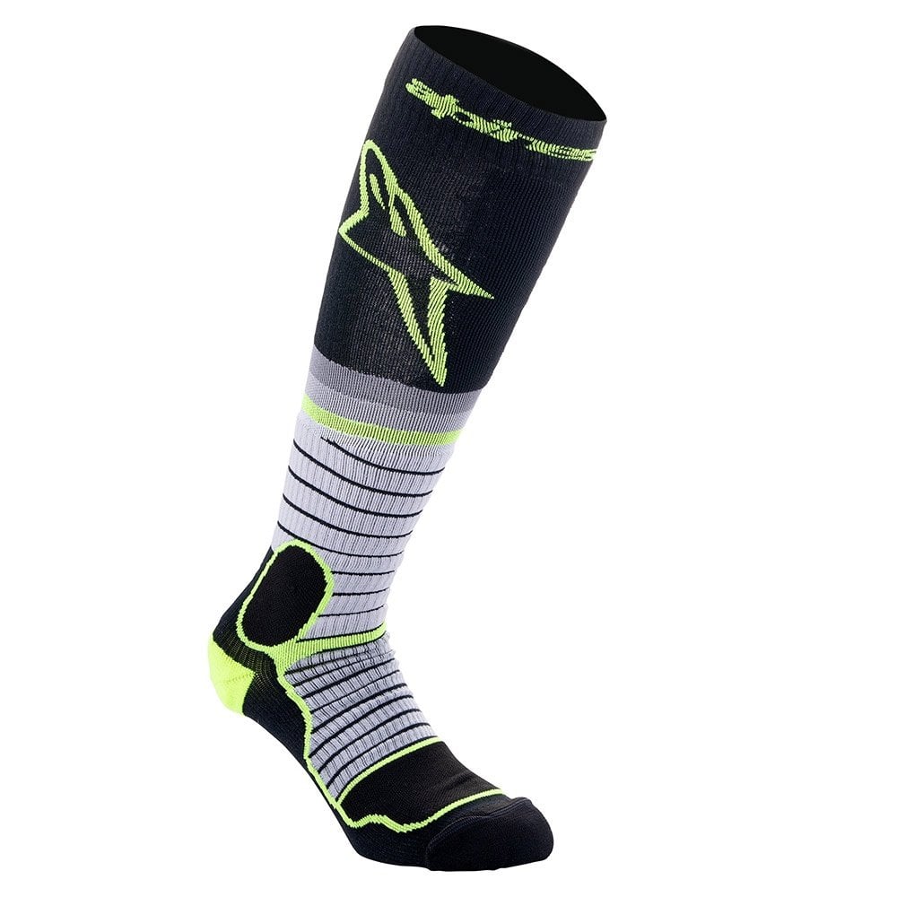 Alpinestars (MX26) Socks - MX Pro (Black/Grey/Yellow Fluo)