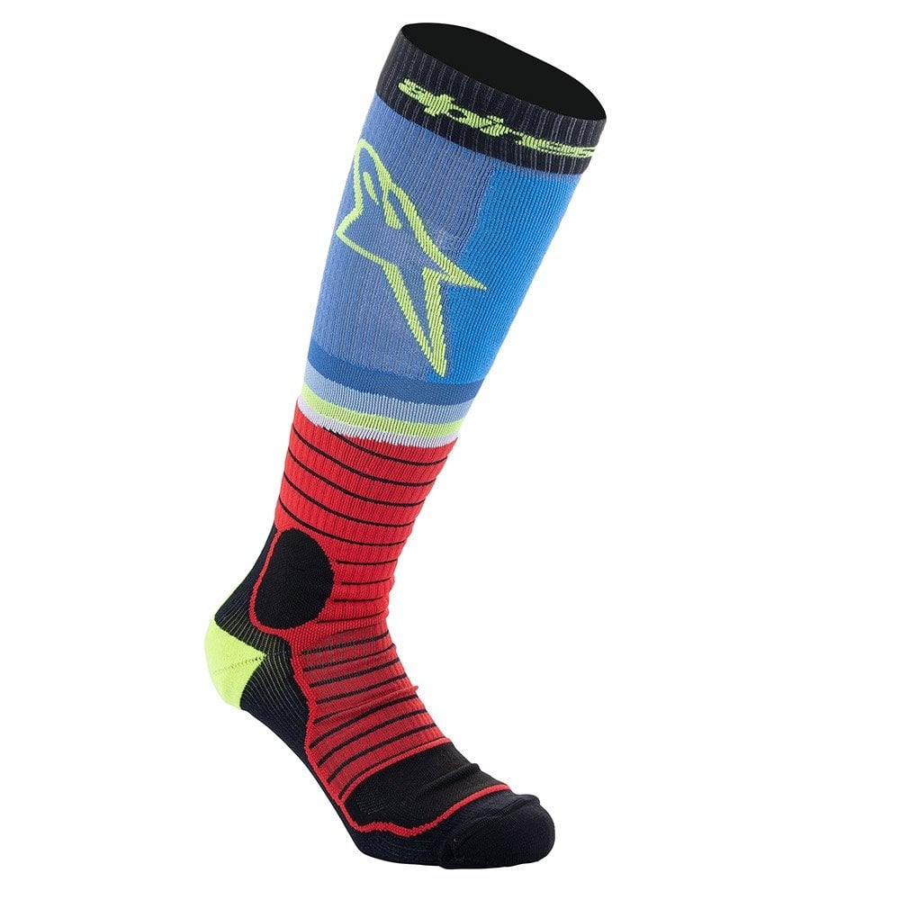 Alpinestars (MX26) Socks - MX Pro (Black/Red/Light Blue)